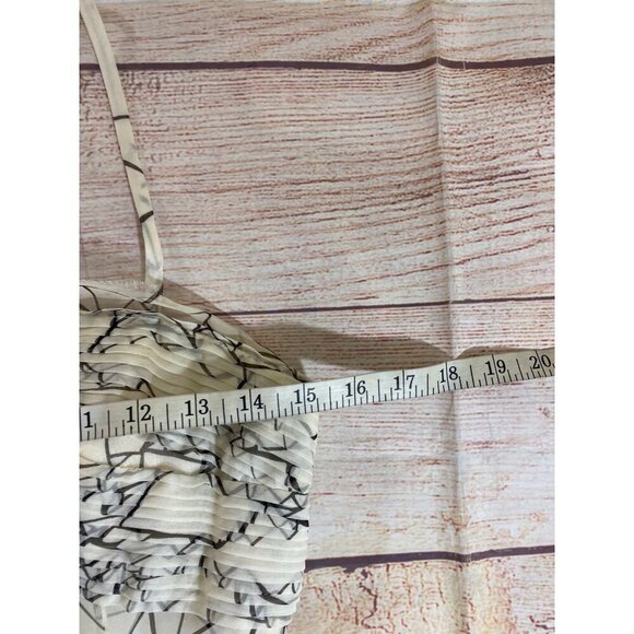 Carolina Herrera Women's Cream/Black Layered 100% Silk Dress - 6 - Picture 12 of 17